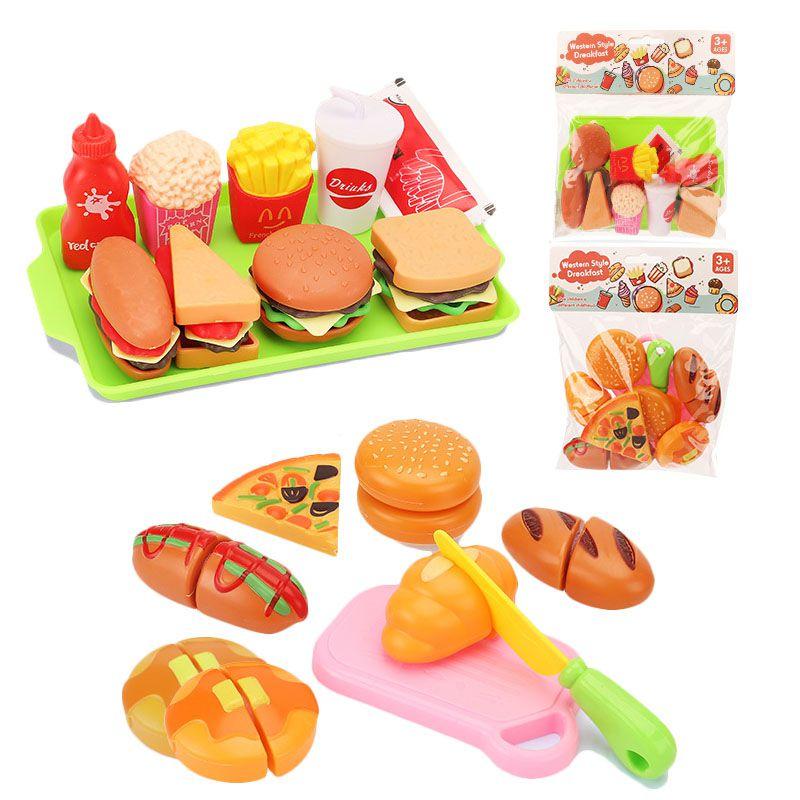 Creative Simulation Play Food Set For Kids Featuring Sandwich Burger And Fries