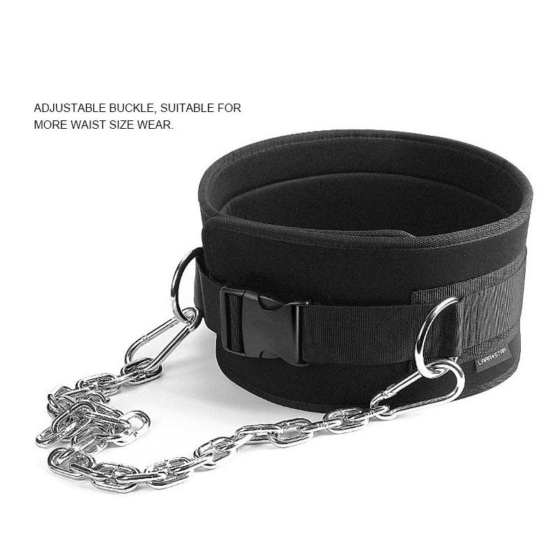 Weight Lifting Dip Belt With Metal Chain Useful Gym Belt For Gym Training Musculation Exercise Pull Up Chin Up