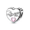 Argent 925 Breloques Roses Perles Papillon Bouteille de Parfum Couronne Cœur Zircon Breloques pour Femmes Beaux Bijoux DIY Cadeaux