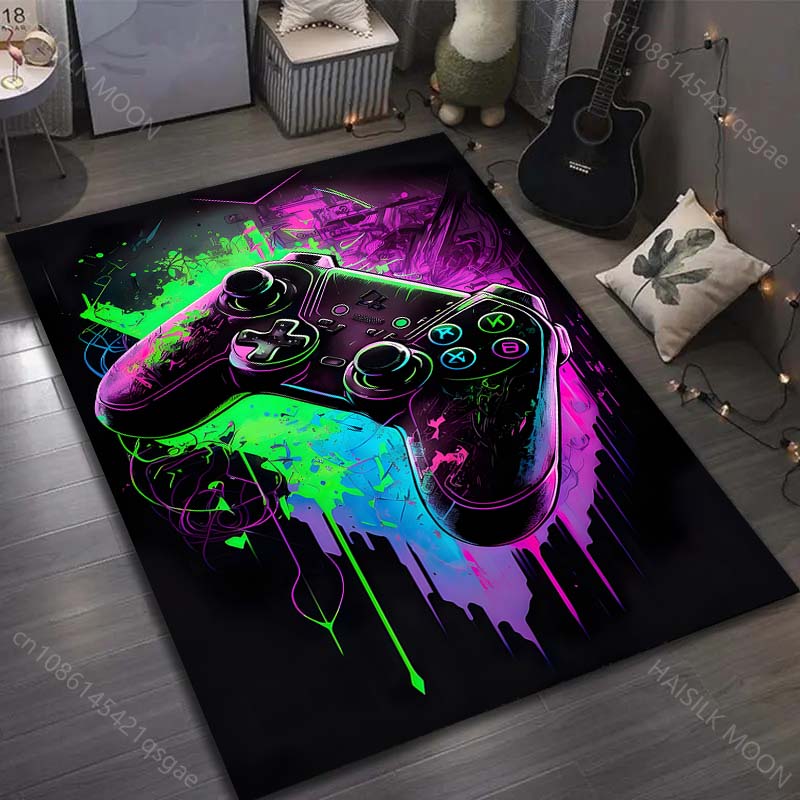 Game Controller Printed Carpet for Living Room Bedroom Home Decoration Non-slip Floor Mat Modern Carpet Large Size Luxury Gift