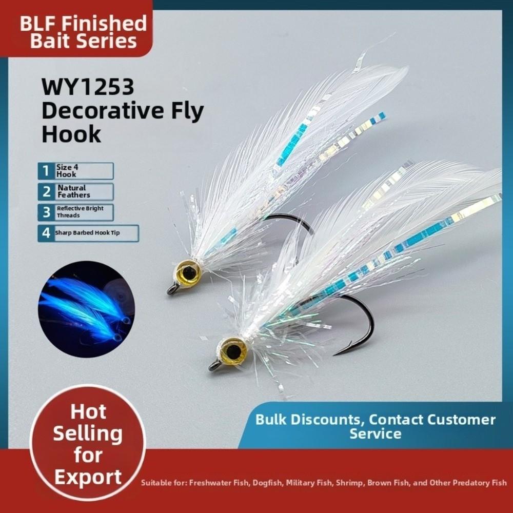 4pcs Lightweight Streamer Fly Lure Long-Lasting Fishing Flies Set Fly Fishing Lure  River Fishing