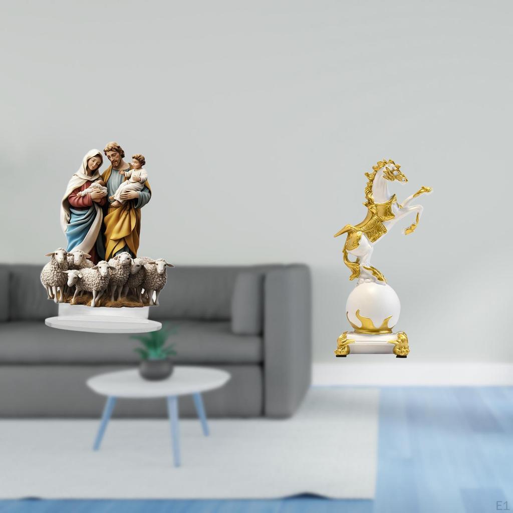 Table Sign Resin Desktop Figurine Horse Statue Acrylic Ornament Contemporary Lightweight Material