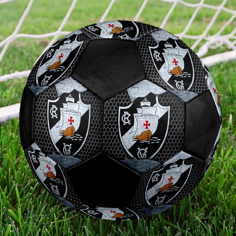 CR Vasco da Gama Soccer Ball, colorful, suitable for all ages, machine-stitched, PVC material, competition grade, durable and high bounce