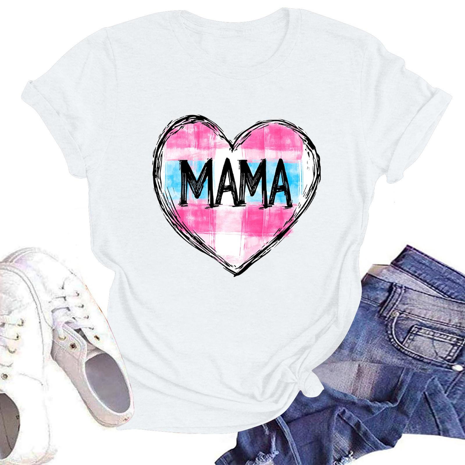 

Женская повседневная футболка с круглым вырезом и короткими рукавами с принтом XL белый