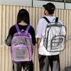 PVC Transparenter Rucksack Wasserdicht Klare Umhängetasche Mode Schüler Schultasche Outdoor