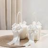 Marriage Western Style Flower Basket Wedding Flower Scattered Hand-held Pearl Small Happy Basket