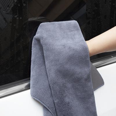 1Pc Gray Car Cleaning Double-Sided Velvet Towel Suede Car Towel,30*40cm Double-Sided Velvet Towel,Car Cleaning Tool Accessories