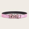 Dopamine Millennial Babes Street Letter Pink Belt Subculture Belt