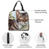 Cat Sleeps On A Tree Branch Insulated Lunch Bag for Women Office Cooler Thermal Food Box Tote Portable Lunch Boxes Container
