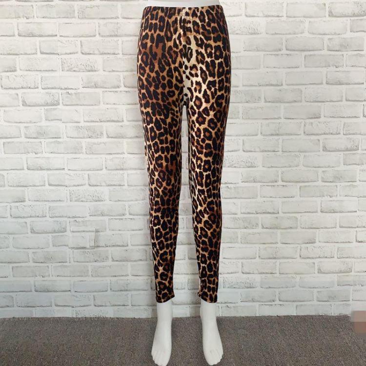 

Стильные Удобные Леггинсы Скинни с Леопардовым Принтом с Высокой Посадкой Горячая Распродажа Женские Стрейч Free Size (suitable for 90-140 jin)