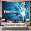 Benutzerdefinierte Namens-Text-Wandteppich Erling Haaland Personalisierter Polyester-Wandteppich für Schlafzimmer und Zimmer