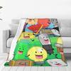 BFDI Inanimate Insanity All Characters Flannel Blankets Soft Durable Throw Blanket for Bedroom Airplane Travel Graphic Bedspread