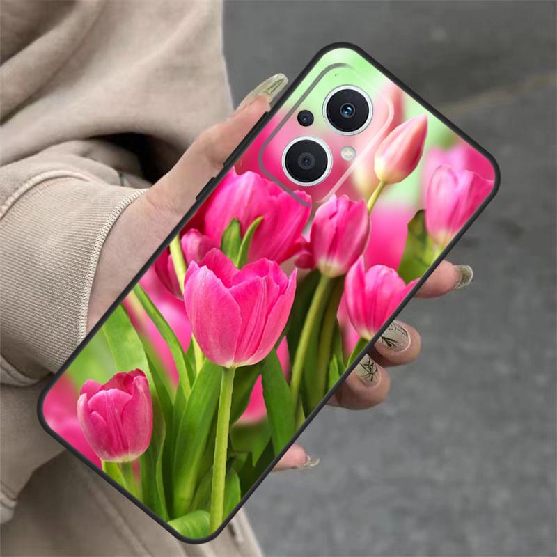 Tulips Flower Case For OPPO Reno 14 12 11 10 13 Pro 14F 13F 12F 11F 8 7 Lite OPPO Find X9 X8 X6 Pro Cover