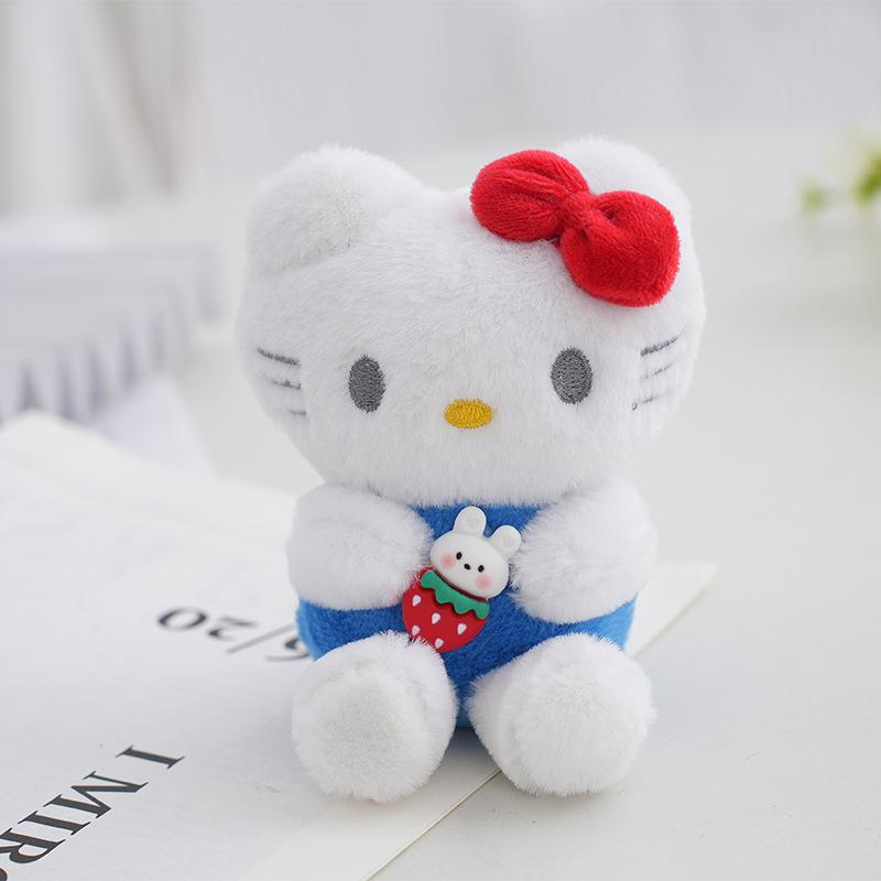 New Cartoon Sanrio Hello Kitty Plush Doll Kawaii Kitty Cat Keychain Plush Doll Cute Toy Girls Birthday Gift Toys