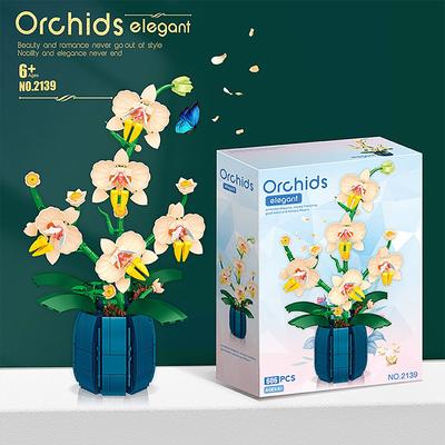 Bouwstenen Orchideebloemen Boeket Bloemblokken Bonsai Plant Model Bakstenen Romantisch DIY Home Decoratie Speelgoed voor kinderen Cadeau
