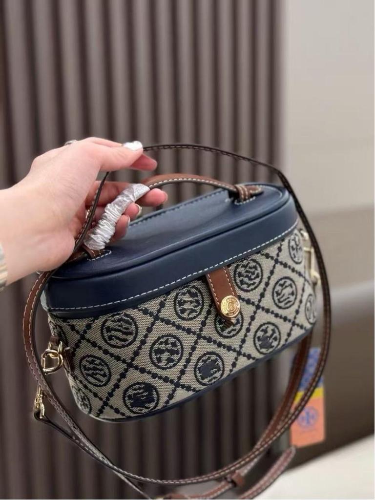 Damen Kuhfell Canvas Umhängebox mit Blumendesign