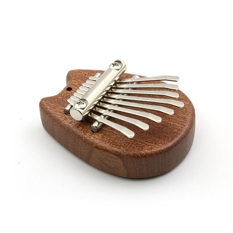 8 Keys Finger Piano Wood Finger Thumb Piano Musical Instrument Portable Wood Finger Piano for Kids Beginners