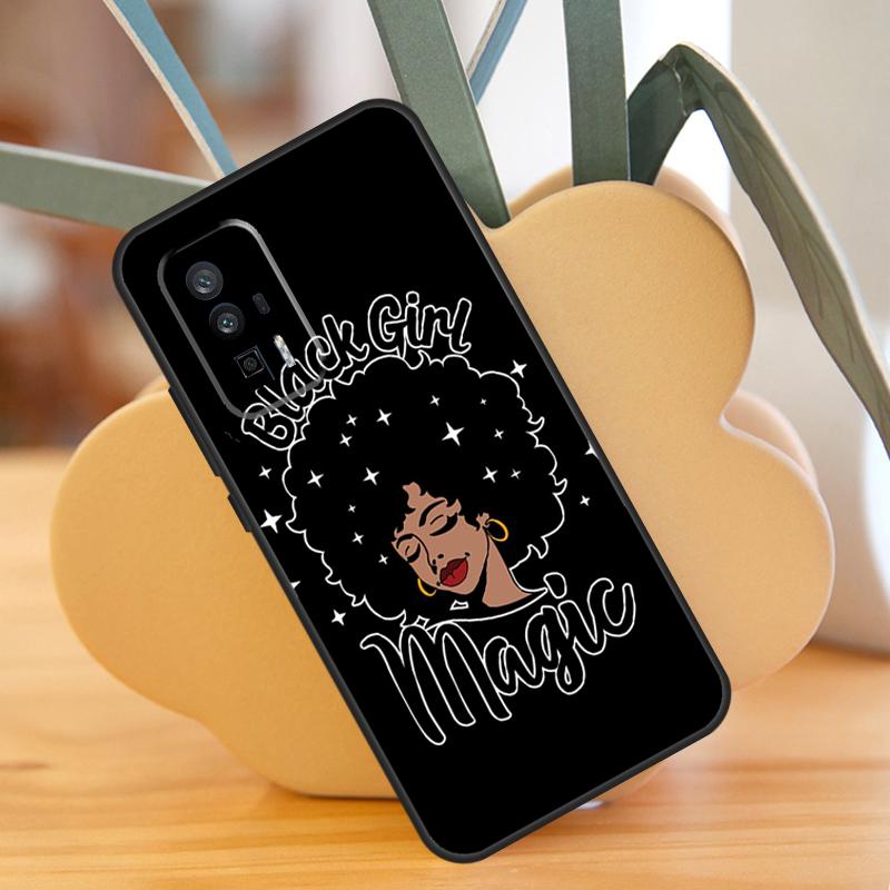 Beautiful Black Afro Girl Case For POCO X3 X6 F6 Pro M6 X5 F3 F5 M5s Xiaomi 13 14 Ultra 12 Lite 11T 12T 13T Pro Cover