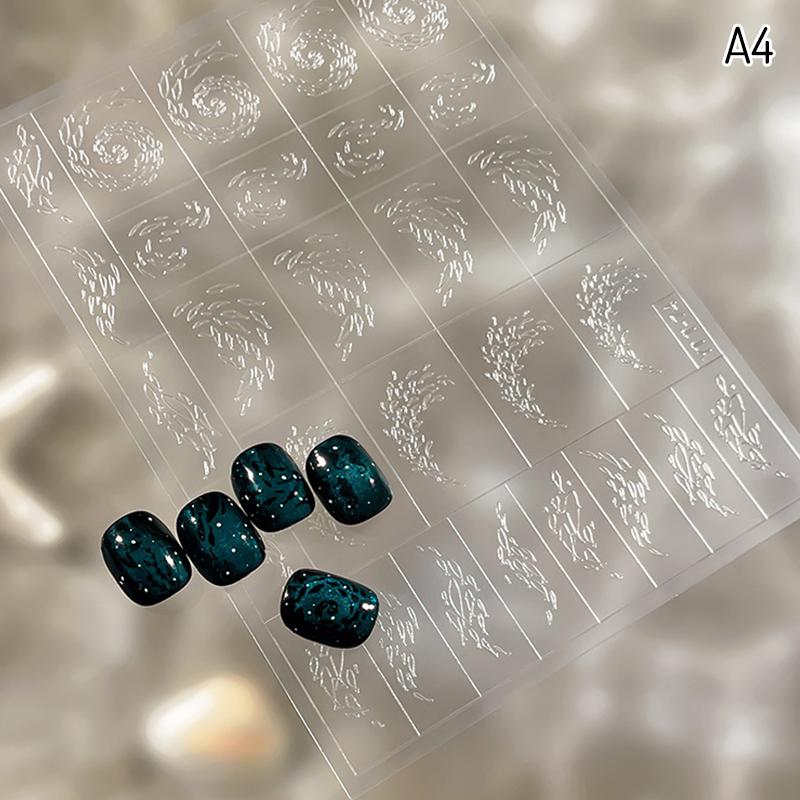 

Nail Hollow Out Sticker Ocean Shell Starfish Design Nails Decals Adhesive Template Stickers Nail Art Decoration A4