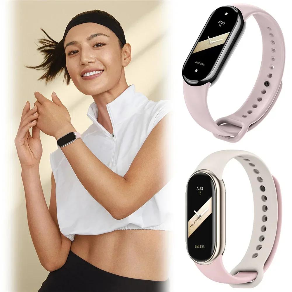 Silikonarmband für Xiaomi Mi Band 9 8 Armband NFC Sport Gummi Smart Armband Armband pulseira correa Xiaomi 8 9 Zubehör