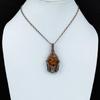 Sunstone Gemstone Copper Pendant Copper Wire Wrapped Pendant Handmade Boho Hippie Pendant Anniversary Gift Wire Wrapping Sunstone Jewelry