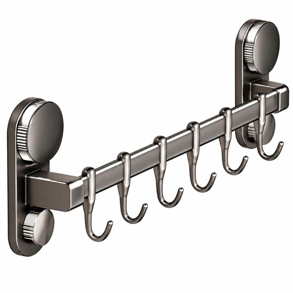No Drill Kitchen Utensil Hanger Removable Wall-Mounted Hanging Rod Bedroom