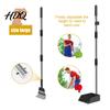 Stainless Steel Retractable Handle Waste Pooper Scooper Kit Adjustable Rake Spade Picker Swivel Extended Set Cleaner