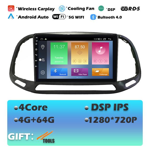 9'' For Fiat Doblo 2015 - 2020 DSP RDS Car Radio Android 14 GPS Navigation Auto Stereo Wifi Bluetooth Multimedia Player