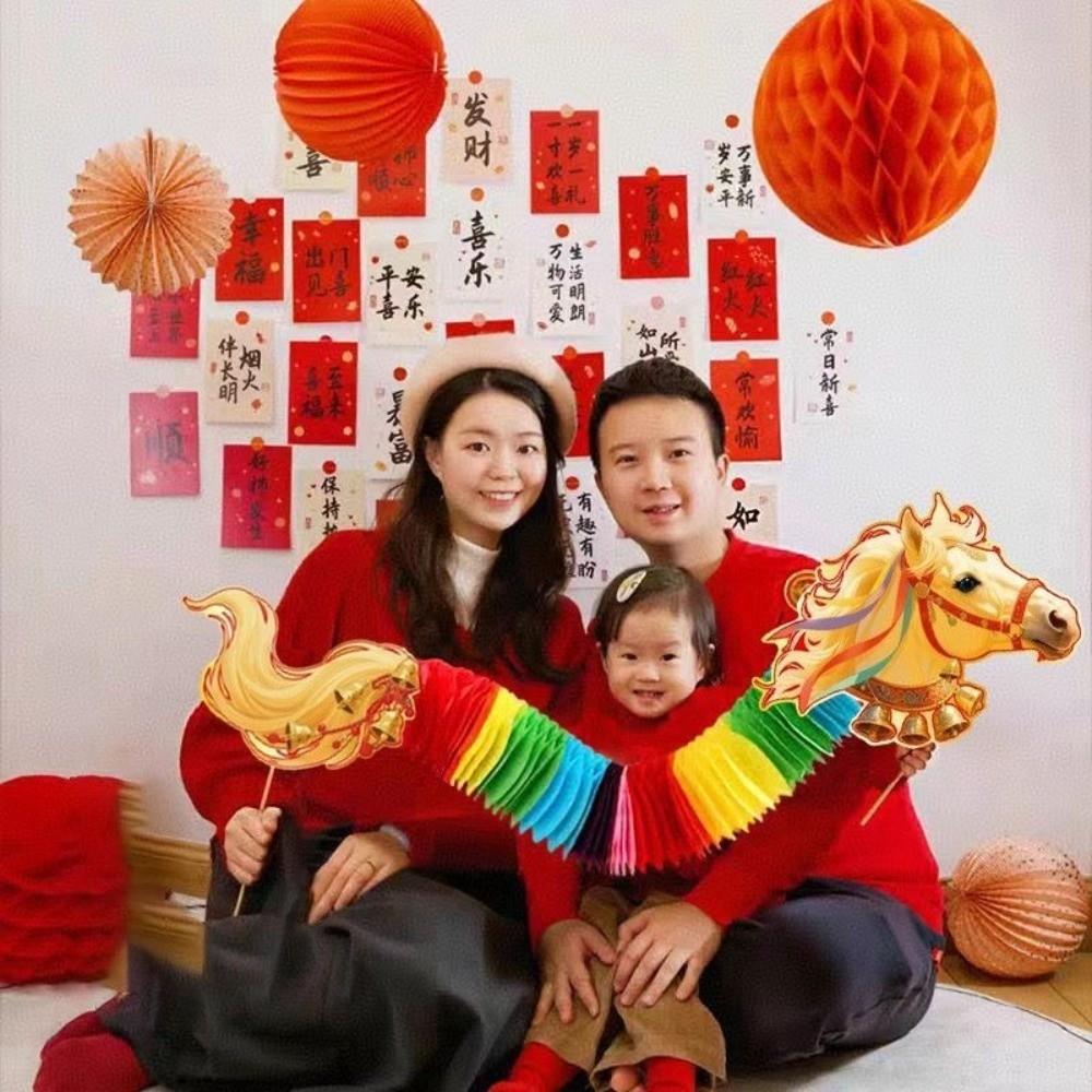 Cartoon Handheld Horse Ornaments 2026 Horse Year Dragon Horse Toy  Celebration Party