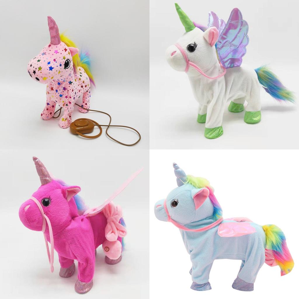Unicorn Walking Plush Toy With Singing And Swinging Features For Kids Bedroom Decor