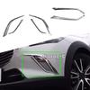 For Mazda CX-3 CX3 2017 2018     Car Body Head Front Fog Light Lamp Frame Stick Eyebrow ABS Chrome Trim 4PCs