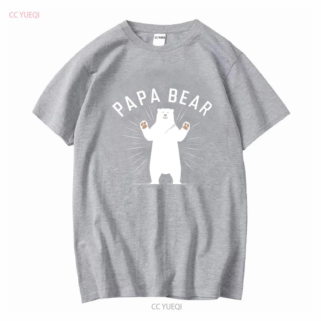 Polar Papa Bear T shirt Lover Fathers Day gift Daddy for Him Father Animal Men Gay Camping Leader long or short sleeves