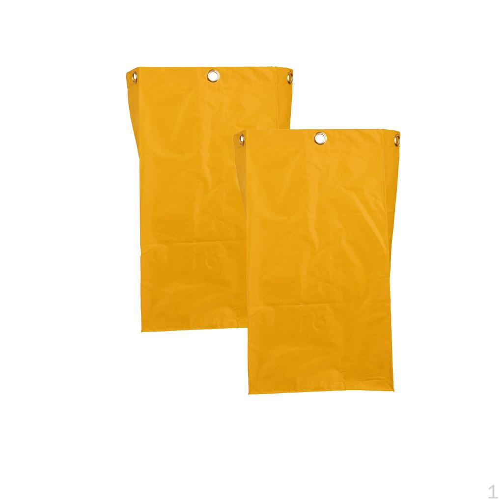 2x Oxford Waterproof Janitorial Cleaning Storage Bag Cleaner Yellow