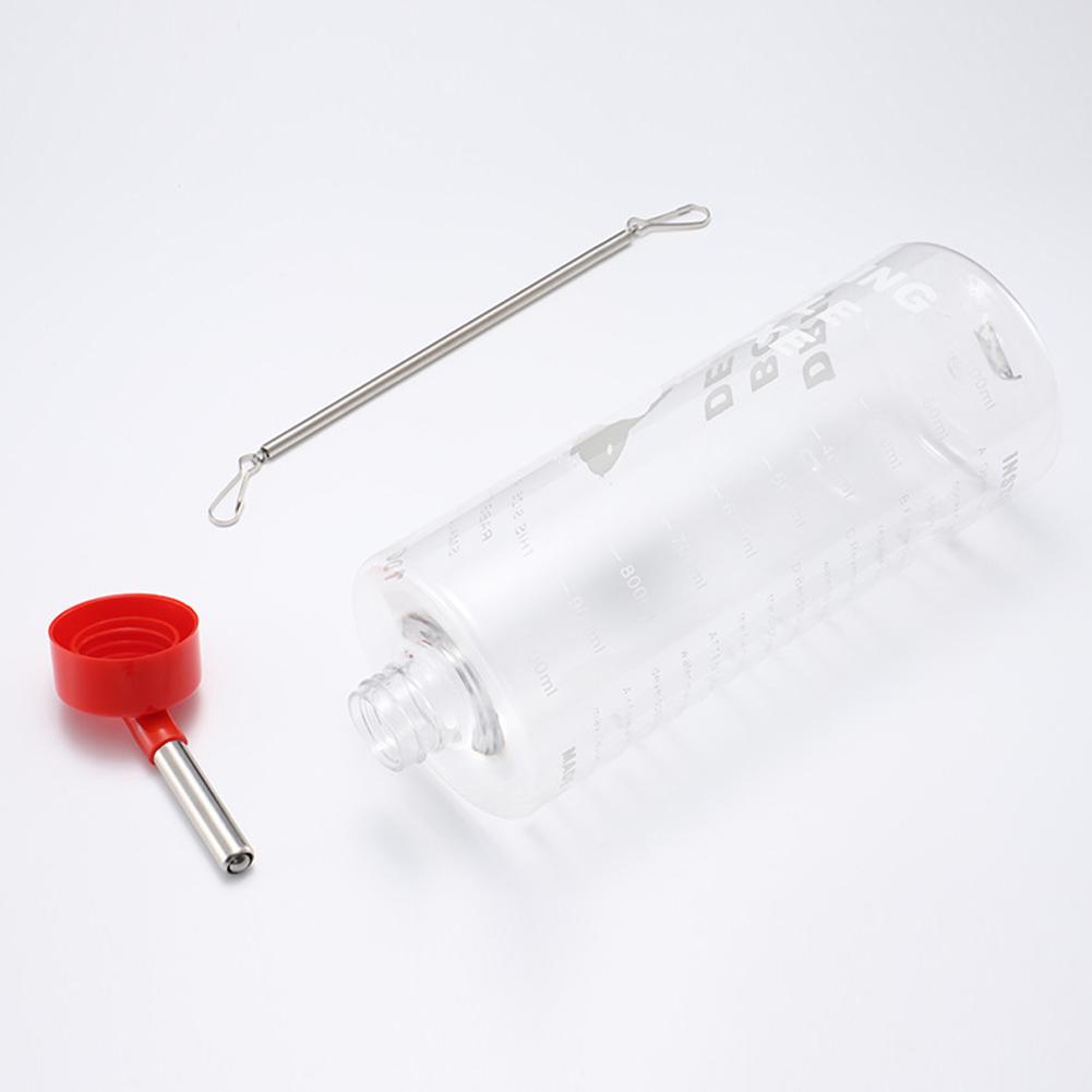 1000ml Pets Hamster Water Drinking Bottle Plastic Golden Hamster Rabbit Small Pet Dispenser Cage Hangable Water Bottle