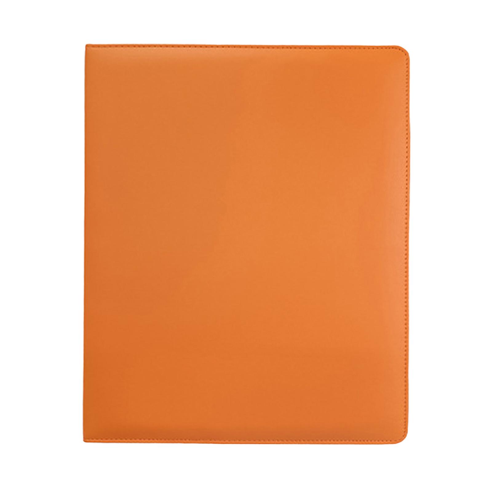 

A5 Binder Card Collector 4 Pocket, Photocard Sleeves Card Binder Sleeves PU Leather Cover for Name Card помаранчевий