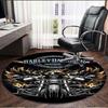 Harley Davidson Print Round Rug, Washable Floor Carpet, For Entryway Dorm Laundry Room Office Study, Home Decor Birthday Christmas Gift