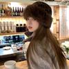 Winter Leopard Plush Ear Protection Cap Windproof Keep Warm Headgear Fluffy Fur Fisherman Hat  Outdoor Warm Brimless Caps