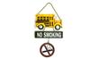 Decorative Metal Door Sign School Bus