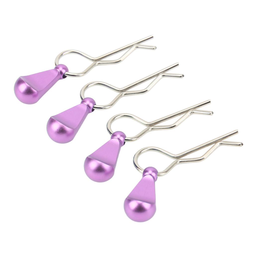 4Pcs Metal RC Car Body Clips with Pull Tabs for 18 110 Remote Control Car Upgrade Parts Purple