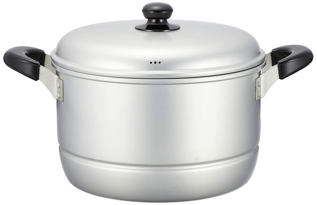 PEARL METAL Dvouruční parní stříbrná s hrncem pro plynový oheň Hliníkový nový obchodní hrnec Waco, hrnec, dvouúčelový hrnec, 26 cm, víko, pouze, Ceret, H-2416