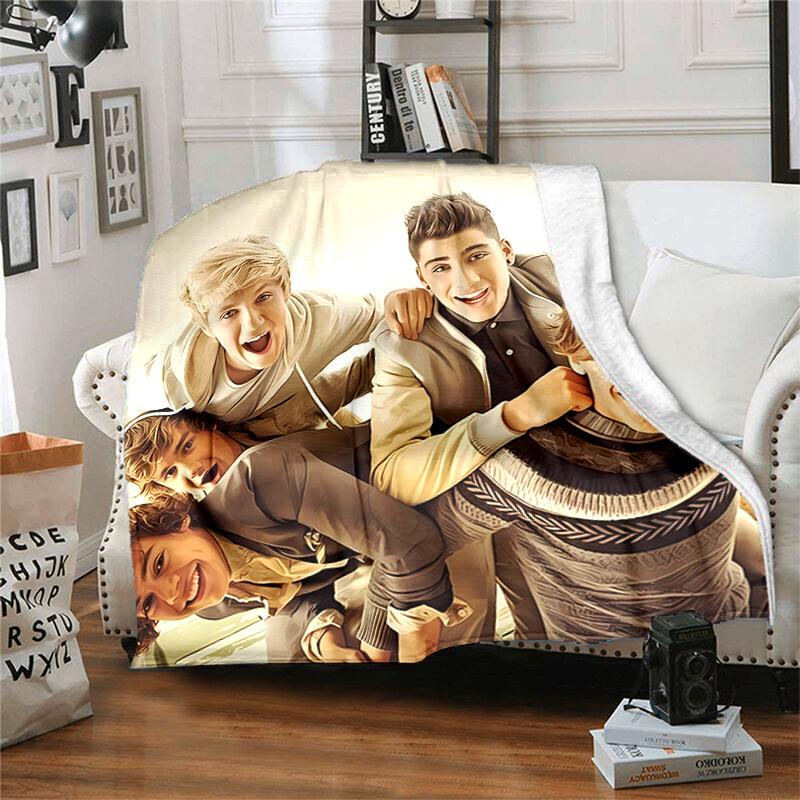 1pc Blanket One Direction Where We Are Now Print Design, Lightweight Blanket for Sofa, Bed- Soft &Warm, Gift for All Seasons Like Christmas, Halloween
