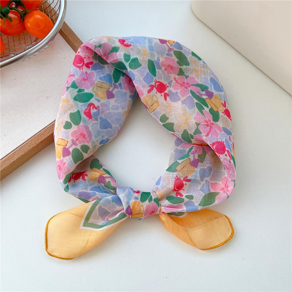 55cm Hair Scarf Cotton Square Scarf Hairband Headband Hairscarf Headscarf Turban Shawl Wrap Bandanas