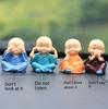 Best-Selling Resin Monk Car Ornaments & Flower Pot Decor - Creative Zen-Themed Gifts
