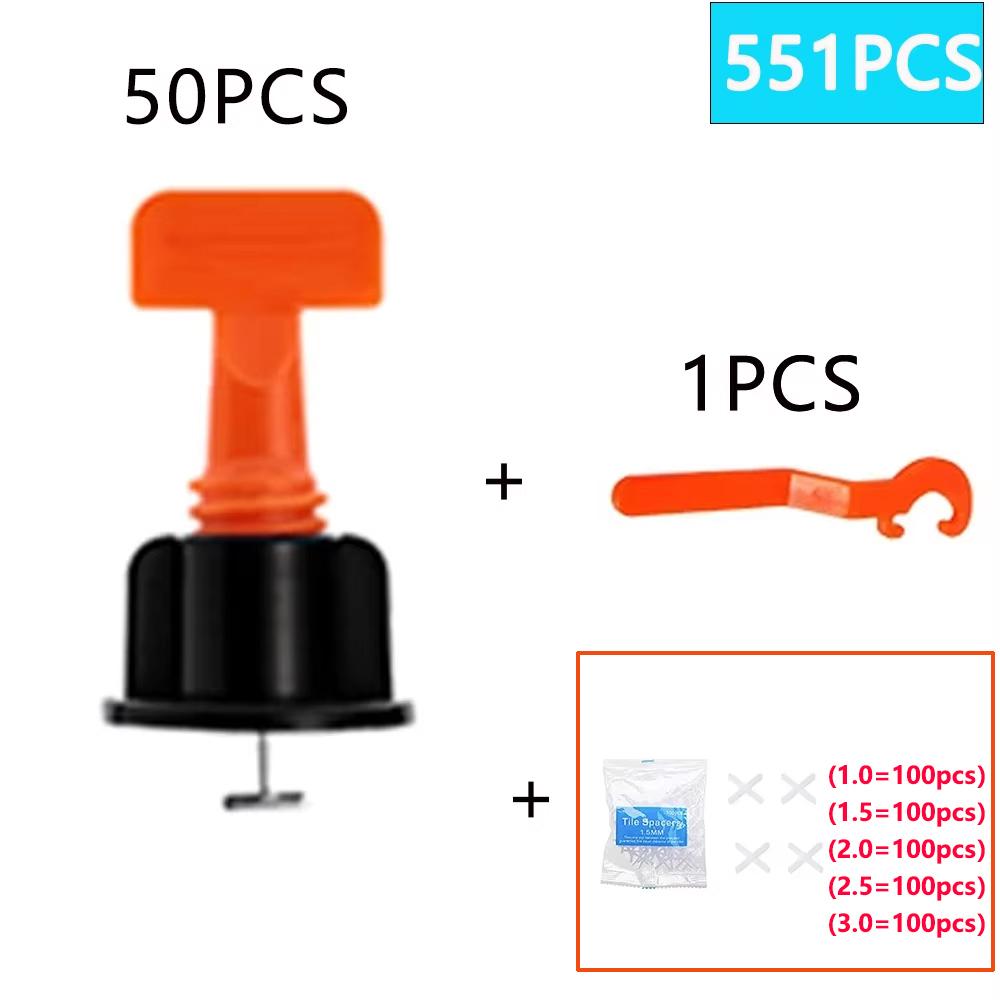 11–1202 Stück Bodenfliesen-Nivelliersystem-Clips, Bauwerkzeug-Set, Leveler-Einsteller, Fliesenwandverlegung, manuelle Werkzeuge, Locator-Abstandshalter