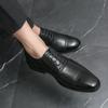 Foreign trade men's shoes 2025 spring and autumn new British style dress business leather shoes men's fashion pointed small leather shoes