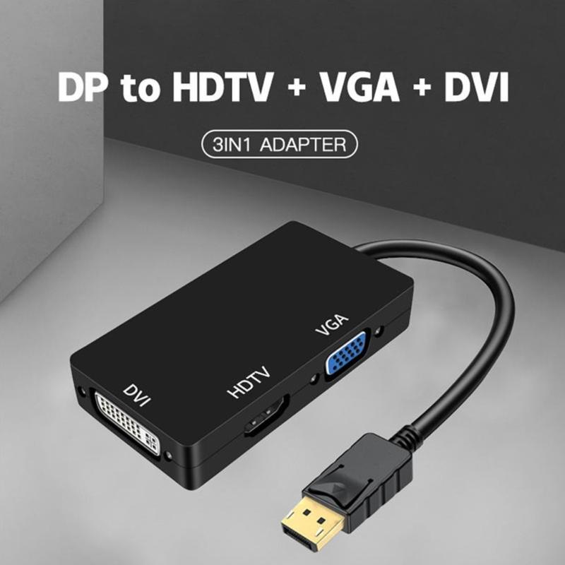 DisplayPort to HDTV VGA DVI Cable Computer Monitor Cable Male to Female for Computer Desktop Laptop PC Monitor Projectors