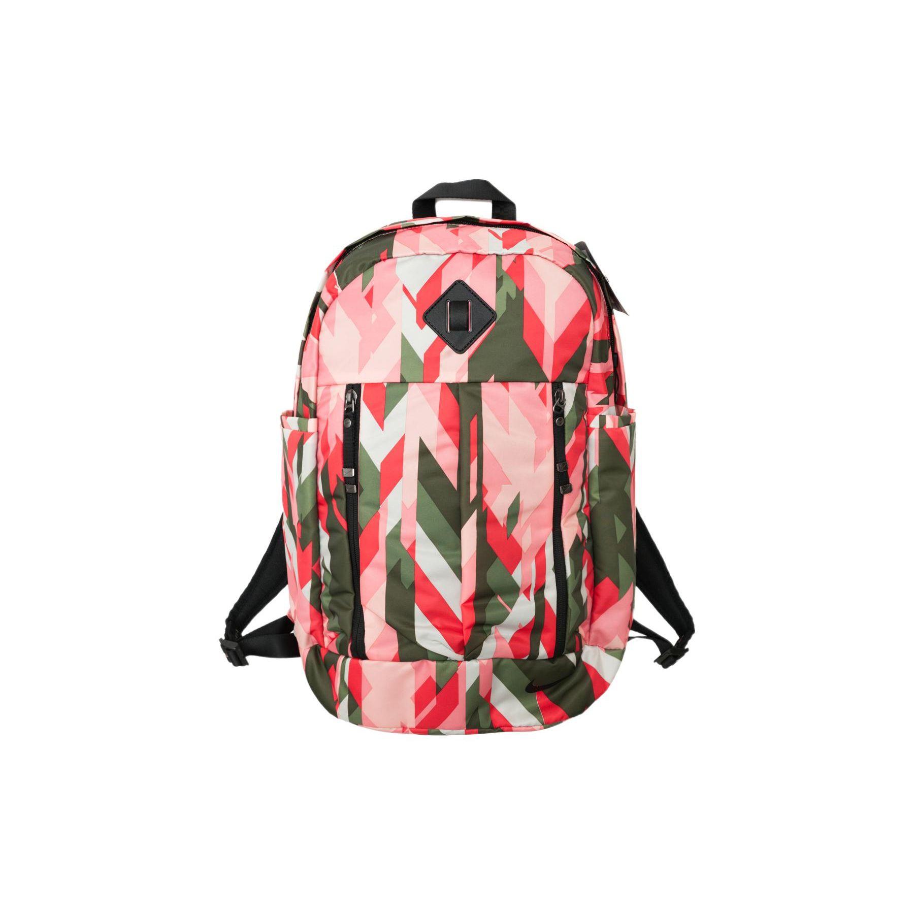 

Nike Color Block Sports Outdoor Zipper Backpack Unisex Backpack Pink Army-Green Red BA5242-808 Pink/Army Green/Red