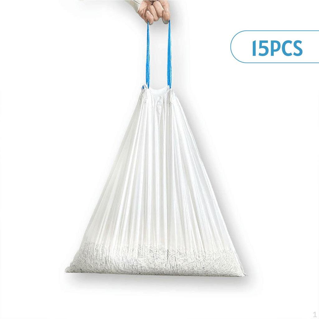 15Pcs Cat Litter Box Liners Thickened Trash Bags Automatic White