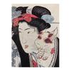 Utagawa Kunisada Ukiyo-e Tenugui (Japanese Hand Towel) - "Fry Chshi Funae" - Classic Japanese Art Print - Premium Japanese Cotton (100%) - Unique