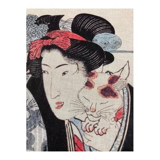 Utagawa Kunisada Ukiyo-e Tenugui (Japanese Hand Towel) - "Fry Chshi Funae" - Classic Japanese Art Print - Premium Japanese Cotton (100%) - Unique